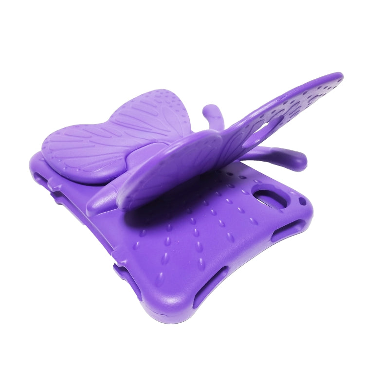 For iPad mini 6 / mini 2024 Butterfly Bracket EVA Shockproof Tablet Case(Purple) - iPad mini 6 Cases by buy2fix | Online Shopping UK | buy2fix
