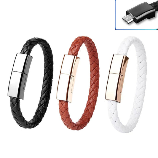 XJ-71 20cm USB to Micro USB Bracelet Charging Data Cable(Brown) by buy2fix