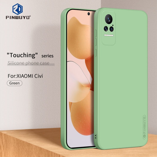 For Xiaomi Civi PINWUYO Liquid Silicone TPU Phone Case(Green) by PINWUYO