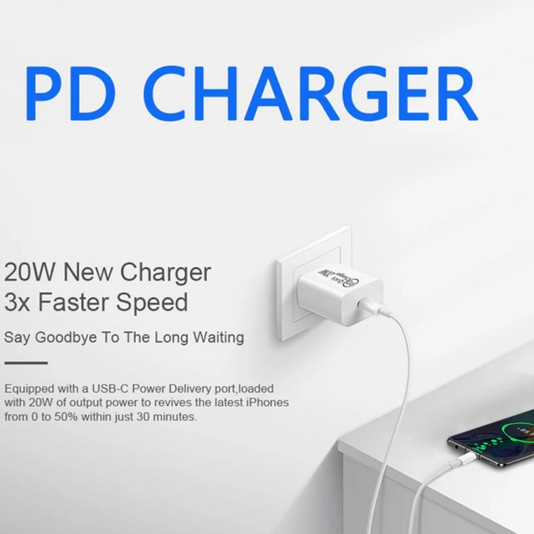 2m AU-20W PD USB-C / Type-C Travel Charger with Type-C to Type-C Data Cable, AU Plug - USB Charger by buy2fix | Online Shopping UK | buy2fix