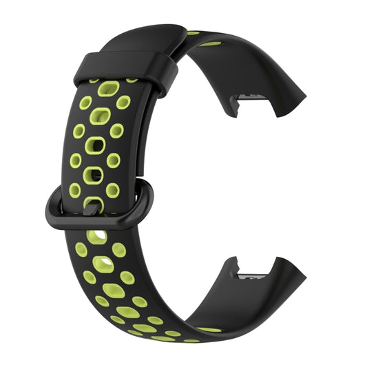 For Xiaomi Redmi Watch 2 Lite Two-Color Mixed Silicone Watch Band(Black+Green) by buy2fix