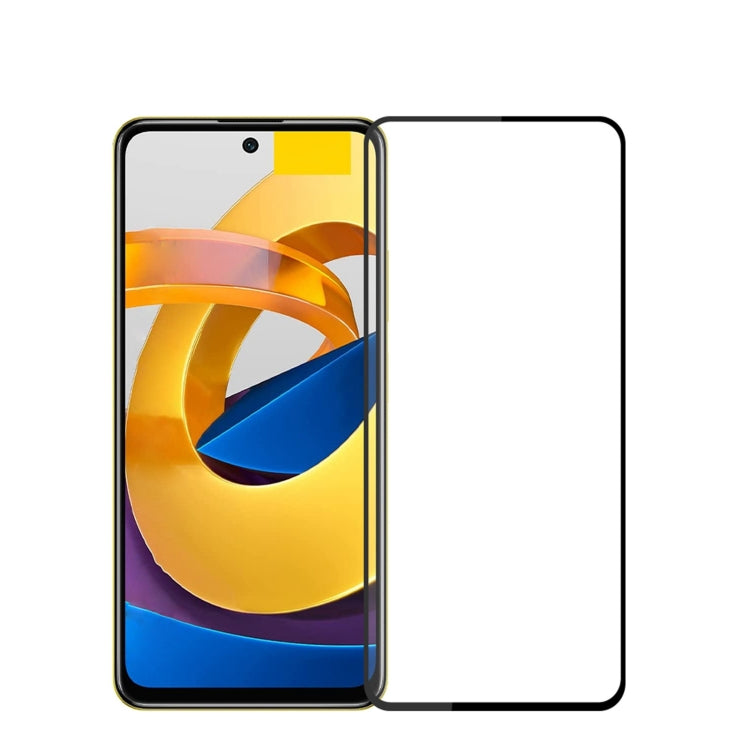 For Xiaomi Poco M4 Pro 5G PINWUYO 9H 2.5D Tempered Glass Full Film(Black) - by PINWUYO | Online Shopping UK | buy2fix