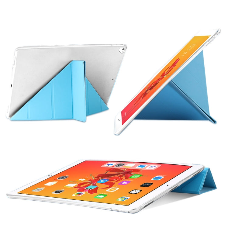 Multi-folding TPU Back Flip Leather Smart Tablet Case for iPad Pro 12.9 inch 2015 / 2017(Gold) - iPad Pro 12.9 inch Cases by buy2fix | Online Shopping UK | buy2fix