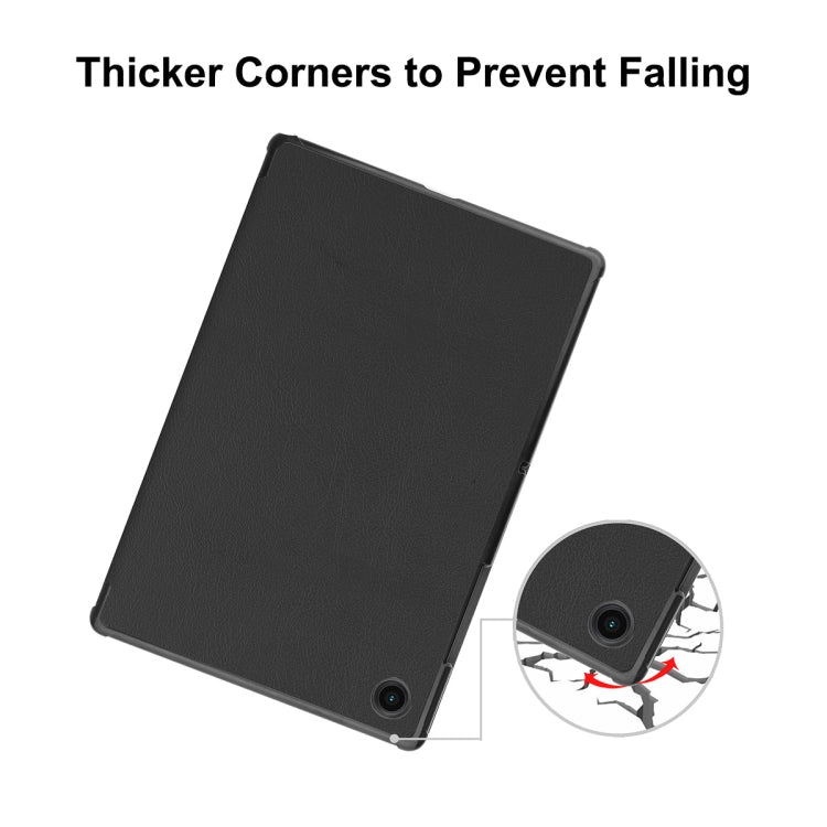 For Samsung Galaxy Tab A8 10.5 2021 ENKAY Custer Texture Leather Smart Tablet Case(Black) - Other Galaxy Tab PC by ENKAY | Online Shopping UK | buy2fix