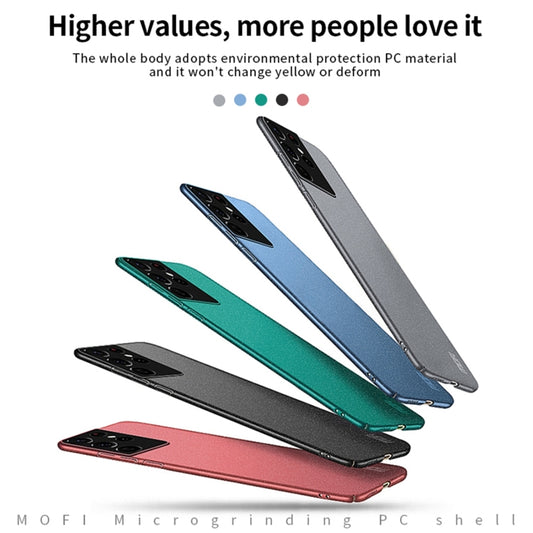 For Samsung Galaxy S21 Ultra 5G MOFI Fandun Series Frosted Ultra-thin PC Hard Phone Case(Green) by MOFI
