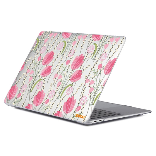 ENKAY Flower Series Pattern Laotop Protective Crystal Case For MacBook Pro 14.2 inch A2442/14 inch A3434 2025 (M5) (2021)(Tulips) by ENKAY