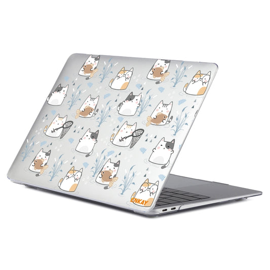 ENKAY Animal Series Pattern Laotop Protective Crystal Case For MacBook Pro 13.3 inch A1706 / A1708 / A1989 / A2159(Cute Cat) by ENKAY