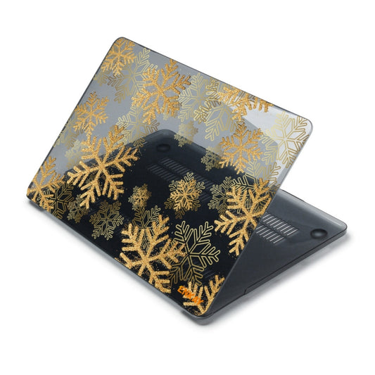 ENKAY Vintage Pattern Series Laotop Protective Crystal Case For MacBook Air 13.3 inch A1932 / A2179 / A2337(Golden Snowflake) by ENKAY