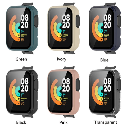 For Xiaomi Mi Watch Lite PC+ Toughened Film Protective Case(Black) by buy2fix