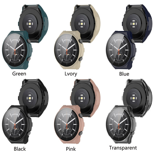 For Xiaomi Watch S1 PC + Toughened Film Fully Enclosed Protective Case(Transparent) by buy2fix