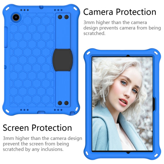 For Galaxy Tab A8 10.5 2021 X200/X205 Honeycomb EVA+PC Tablet Case with Strap(Blue+Black) - Other Galaxy Tab PC by buy2fix | Online Shopping UK | buy2fix