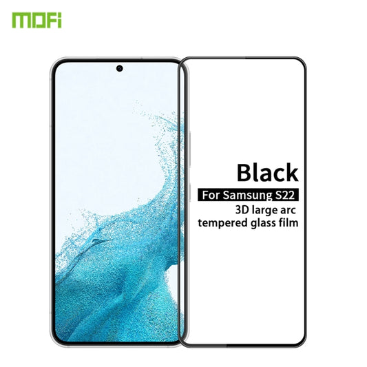 For Samsung Galaxy S22 5G MOFI 9H 3D Explosion-proof Tempered Glass Film(Black) by MOFI