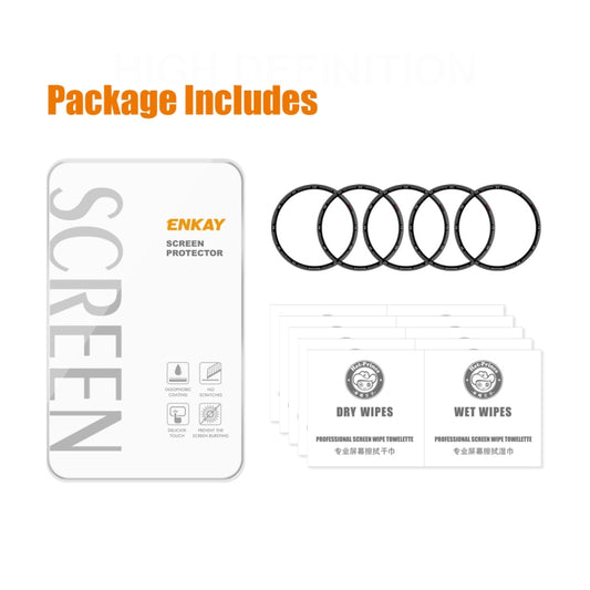 5 PCS ENKAY 3D Full Coverage Soft PC Edge + PMMA HD Screen Protector Film For Garmin Fenix 7S by ENKAY