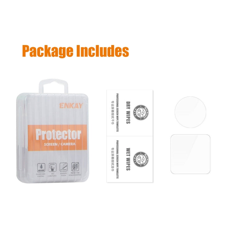 For DJI Action 2 ENKAY 0.2mm 9H Tempered Glass Screen Film, Version:Power Combo by ENKAY