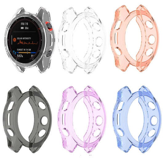 For Garmin Fenix 7s Shockproof TPU Soft Protective Case(Blue) by buy2fix