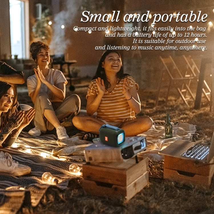 T&G TG339 RGB Light 5W Waterproof Portable Bluetooth Speaker(Black) by T&G