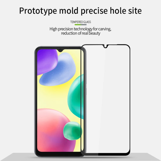 For Xiaomi Redmi 10A PINWUYO 9H 2.5D Full Screen Tempered Glass Film(Black) by PINWUYO