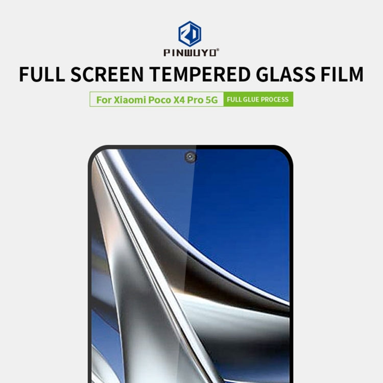 For Xiaomi Poco X4 Pro 5G PINWUYO 9H 2.5D Full Screen Tempered Glass Film(Black) - by PINWUYO | Online Shopping UK | buy2fix