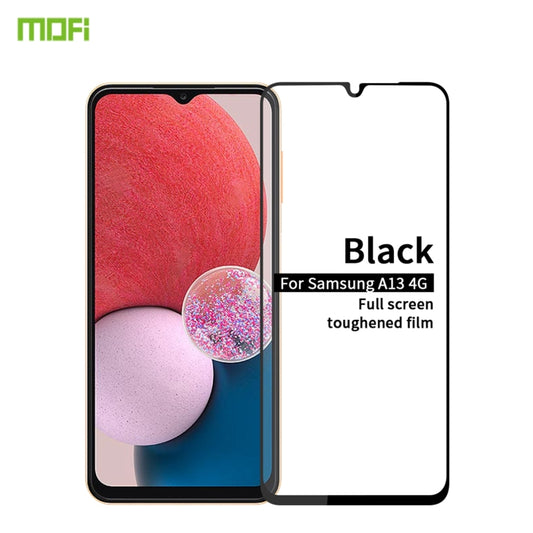 For Samsung Galaxy A13 4G MOFI 9H 2.5D Full Screen Tempered Glass Film(Black) by MOFI