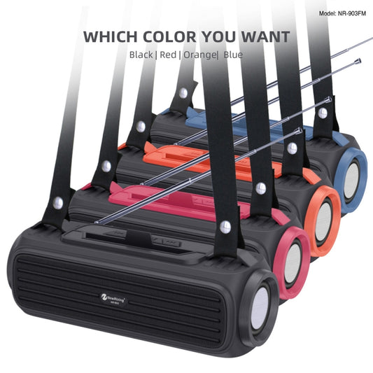 NewRixing NR903F TWS Portable Outdoor Bluetooth Speaker Support TF Card / FM(Red) - Desktop Speaker by NewRixing | Online Shopping UK | buy2fix