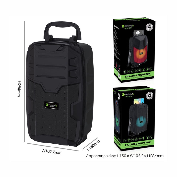 NewRixing NRG401C Outdoor Portable Karaoke Wireless Speaker High-Power Audio Amplifier With Mic(Black) - Desktop Speaker by NewRixing | Online Shopping UK | buy2fix