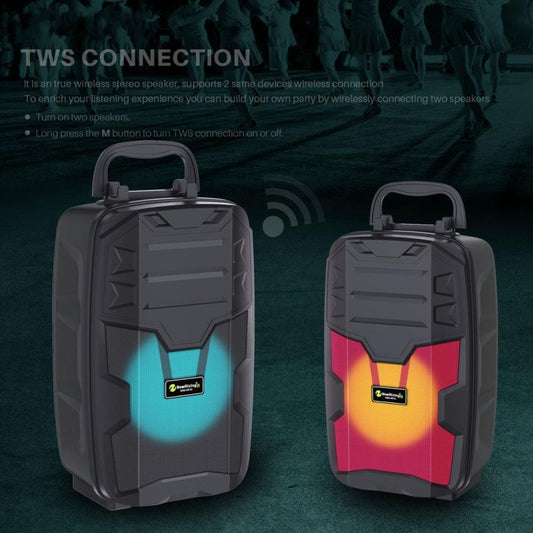 NewRixing NRG401C Outdoor Portable Karaoke Wireless Speaker High-Power Audio Amplifier No Mic(Red) - Desktop Speaker by NewRixing | Online Shopping UK | buy2fix