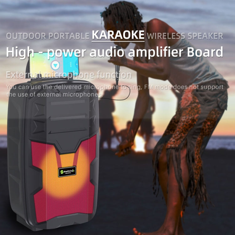 NewRixing NRG401C Outdoor Portable Karaoke Wireless Speaker High-Power Audio Amplifier No Mic(Blue) - Desktop Speaker by NewRixing | Online Shopping UK | buy2fix