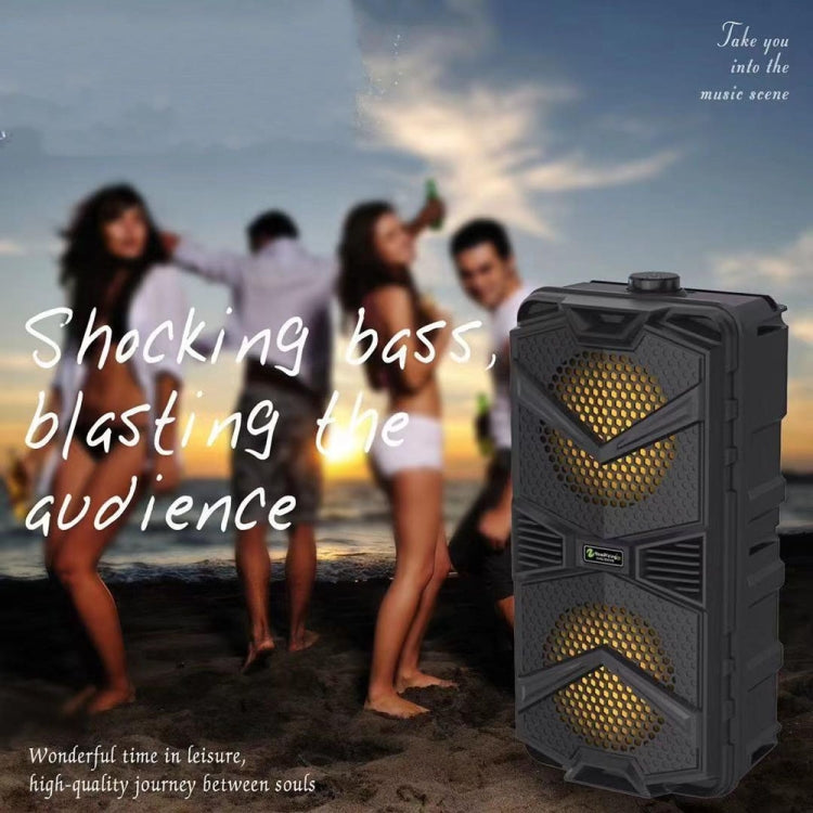 NewRixing NRG5501B Outdoor Portable Karaoke Wireless Speaker 16W Audio Amplifier with Mic - Desktop Speaker by NewRixing | Online Shopping UK | buy2fix
