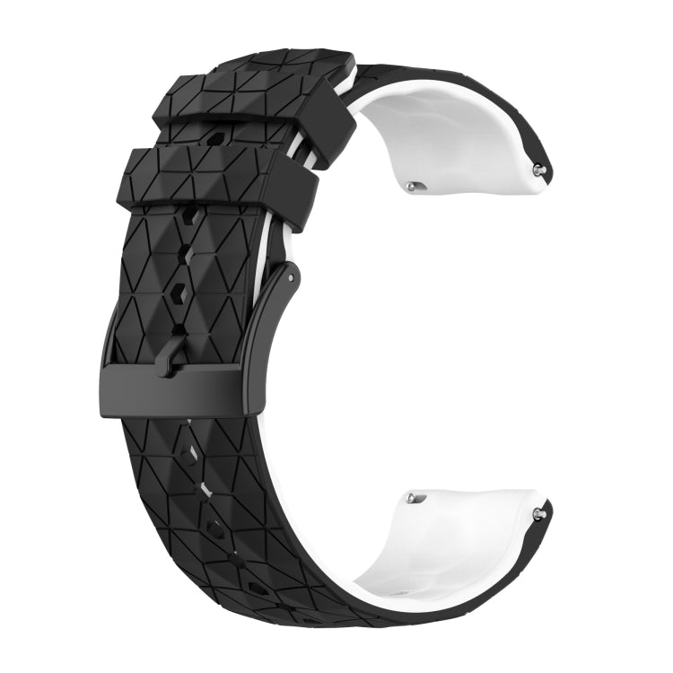 For Suunto 9 Baro 24mm Mixed-Color Silicone Watch Band(Black+White) - by buy2fix | Online Shopping UK | buy2fix