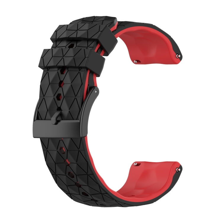 For Suunto 9 Baro 24mm Mixed-Color Silicone Watch Band(Black+Red) - by buy2fix | Online Shopping UK | buy2fix