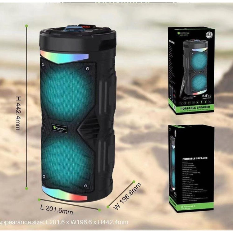 NewRixing NRG6601A Outdoor Portable Karaoke Wireless Speaker 20W Audio Amplifier With Mic(B) - Desktop Speaker by NewRixing | Online Shopping UK | buy2fix