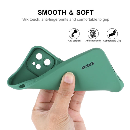 For iPhone 12 ENKAY Liquid Silicone Phone Case(Black) - iPhone 12 / 12 Pro Cases by ENKAY | Online Shopping UK | buy2fix