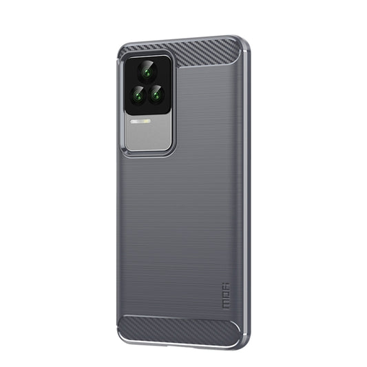 For Xiaomi Redmi K50 / K50 Pro MOFI Gentleness Brushed Carbon Fiber Soft TPU Case(Gray) by MOFI