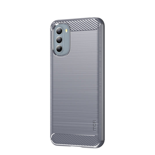 For Motorola Moto G31/G41 MOFI Gentleness Series Brushed Texture Carbon Fiber TPU Phone Case(Gray) by MOFI