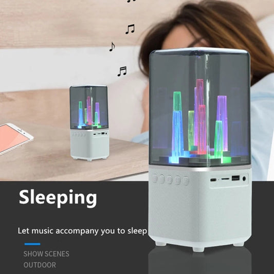 TU102 RGB Colorful Lighting Wireless Bluetooth Speaker Support FM / TF Card(White) - Desktop Speaker by buy2fix | Online Shopping UK | buy2fix