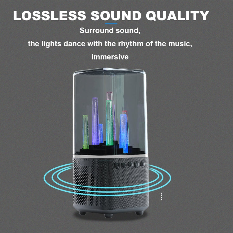 TU102 RGB Colorful Lighting Wireless Bluetooth Speaker Support FM / TF Card(Black) - Desktop Speaker by buy2fix | Online Shopping UK | buy2fix