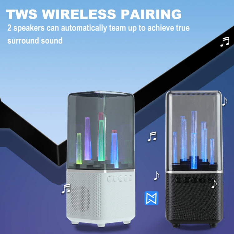 TU102 RGB Colorful Lighting Wireless Bluetooth Speaker Support FM / TF Card(Black) - Desktop Speaker by buy2fix | Online Shopping UK | buy2fix