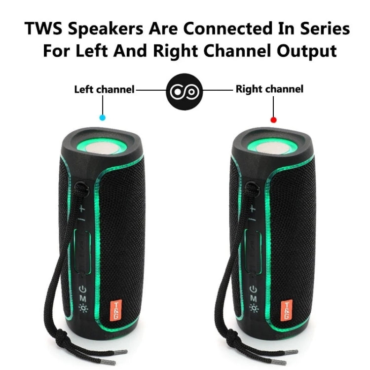T&G TG288 TWS Portable LED Light Bluetooth Speaker(Green) - Desktop Speaker by T&G | Online Shopping UK | buy2fix