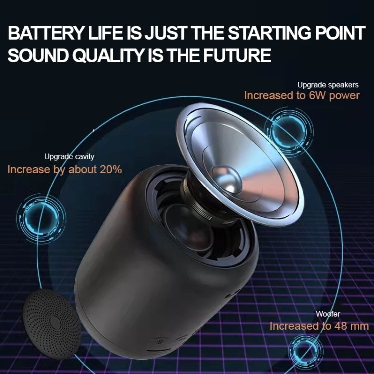T&G TG288 TWS Portable LED Light Bluetooth Speaker(Gray) - Desktop Speaker by T&G | Online Shopping UK | buy2fix