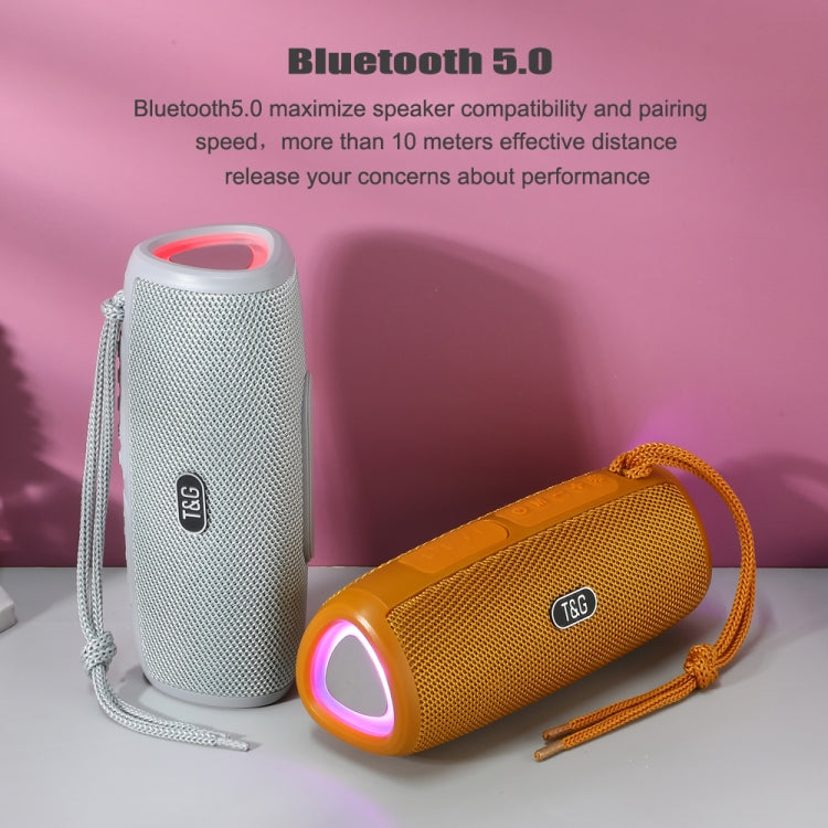 T&G TG344 Portable LED Light TWS Wireless Bluetooth Speaker(Gray) - Desktop Speaker by T&G | Online Shopping UK | buy2fix