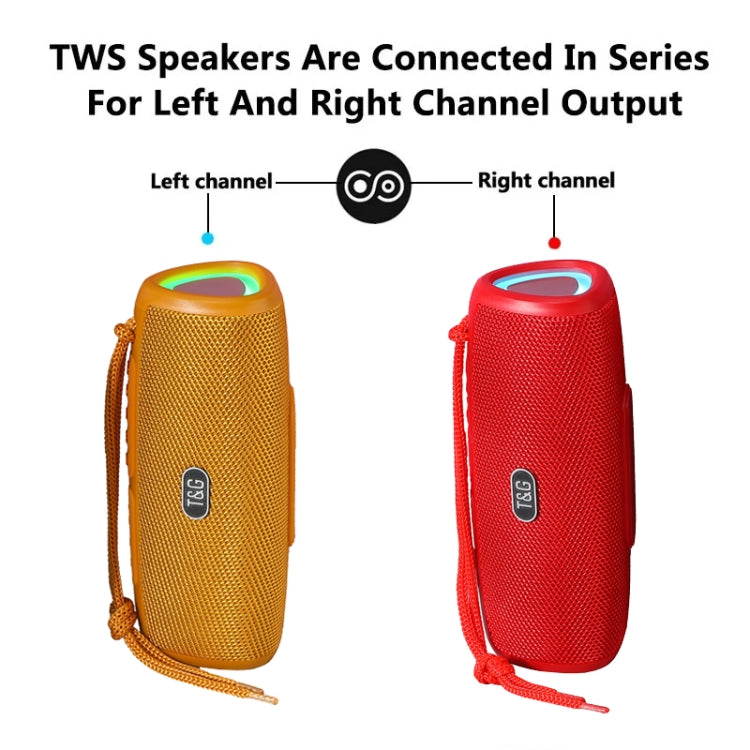 T&G TG344 Portable LED Light TWS Wireless Bluetooth Speaker(Gray) - Desktop Speaker by T&G | Online Shopping UK | buy2fix