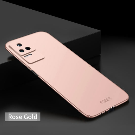 For Xiaomi Redmi K50 / K50 Pro MOFI Frosted PC Ultra-thin Hard Phone Case(Rose Gold) by MOFI