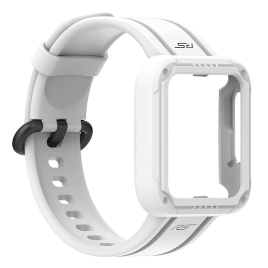 For Xiaomi Mi Watch Lite Silicone Solid Color Watch Band(White) by buy2fix