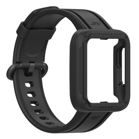 For Xiaomi Mi Watch 2 Lite Silicone Solid Color Watch Band(Black) by buy2fix