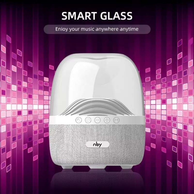 NBY 6680 Colorful Light 6D Stereo Wireless Bluetooth Speaker(White) - Desktop Speaker by NBY | Online Shopping UK | buy2fix