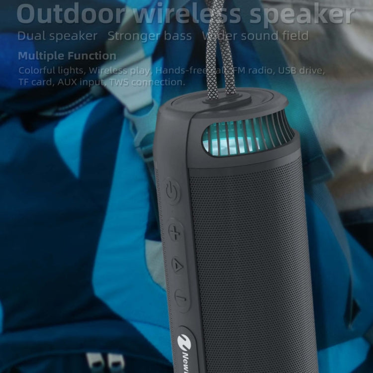 NewRixing NR9015 14W Portable IPX6 Waterproof TWS Stereo Bluetooth Speaker(Blue) - Desktop Speaker by NewRixing | Online Shopping UK | buy2fix