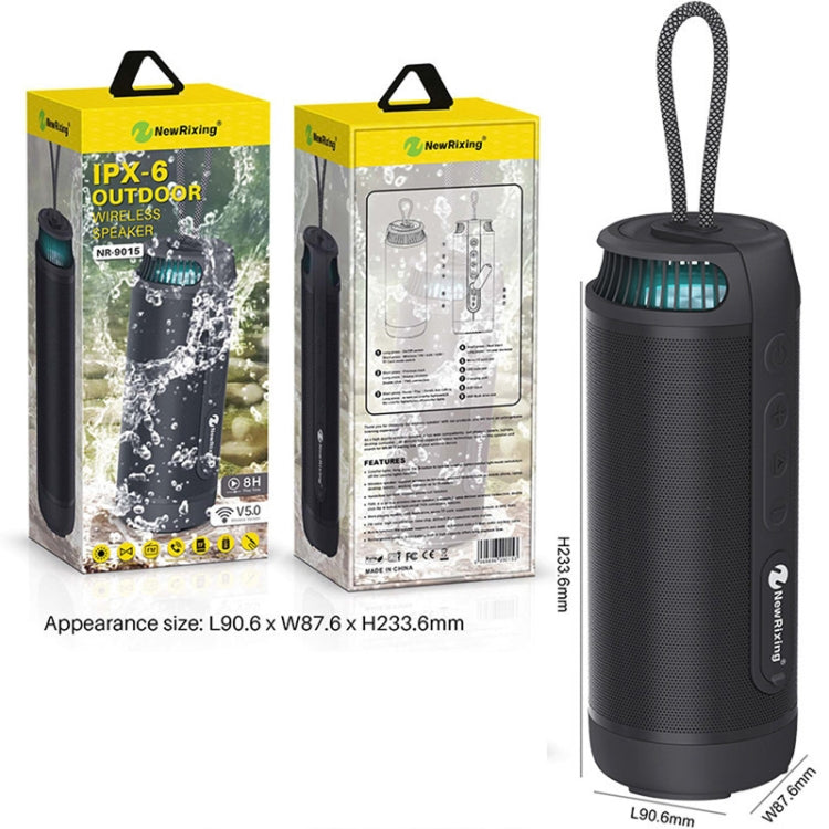 NewRixing NR9015 14W Portable IPX6 Waterproof TWS Stereo Bluetooth Speaker(Black) - Desktop Speaker by NewRixing | Online Shopping UK | buy2fix