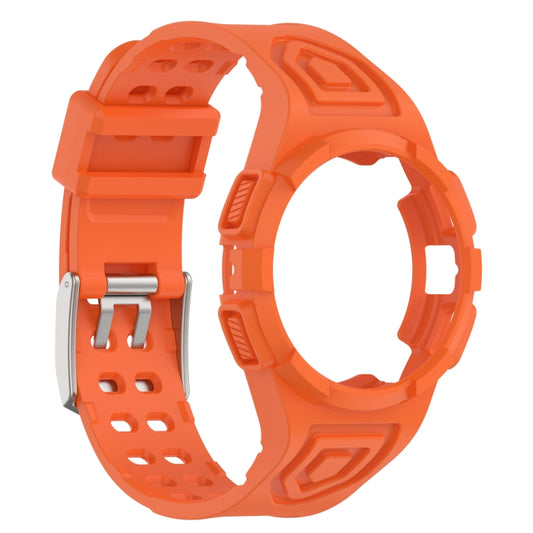 For Samsung Galaxy Watch 44MM Silicone Integrated Watch Band(Orange) by buy2fix