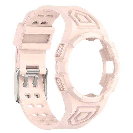 For Samsung Galaxy Watch 44MM Silicone Integrated Watch Band(Light Pink) by buy2fix