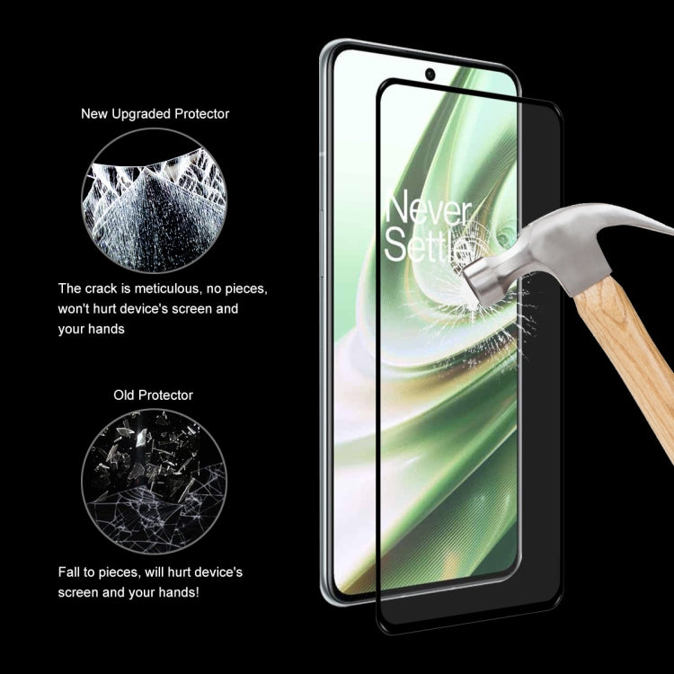 10 PCS For OnePlus 10R ENKAY Hat-Prince Full Glue 0.26mm 9H 2.5D Tempered Glass Full Film - OnePlus Tempered Glass by ENKAY | Online Shopping UK | buy2fix